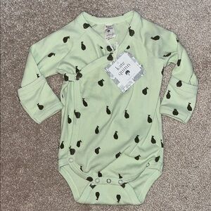 Kate Quinn Mint Green Bodysuit with Black Pears